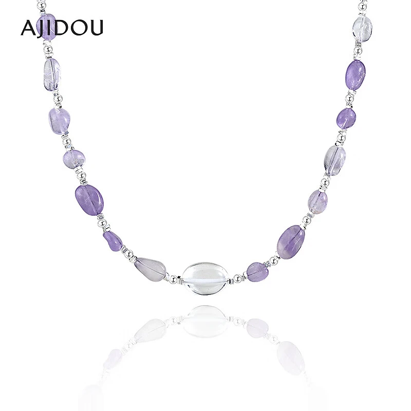 阿吉豆项链女款时尚紫水晶短链【SC】
