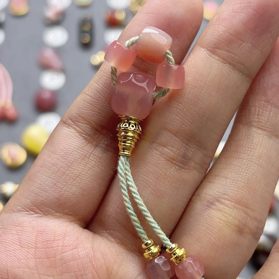 玛瑙/玉髓未镶嵌文玩配饰适配6以下的串