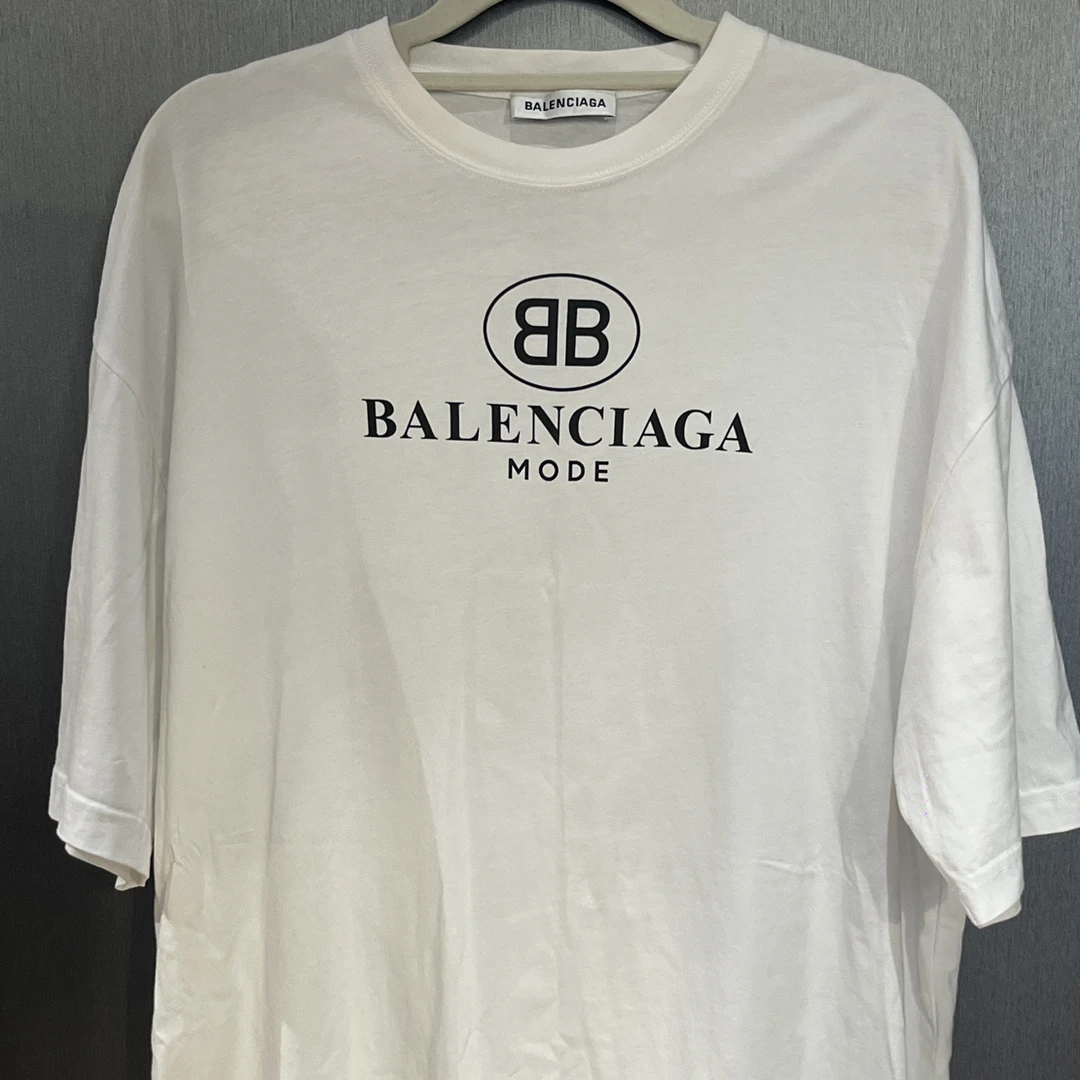 99新 Balenciaga/巴黎世家 BalencIAGA白色时尚宽松体恤