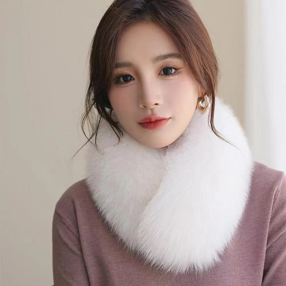 2025年新款狐狸毛围脖保暖百搭通用韩版秋冬款时尚真皮真毛网红