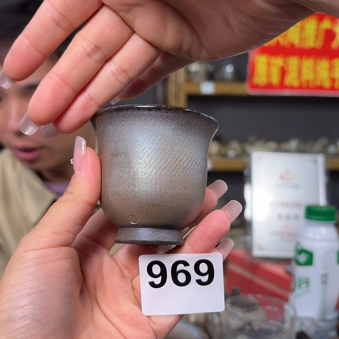 杯坭兴陶柴烧全手工原矿泥料杯