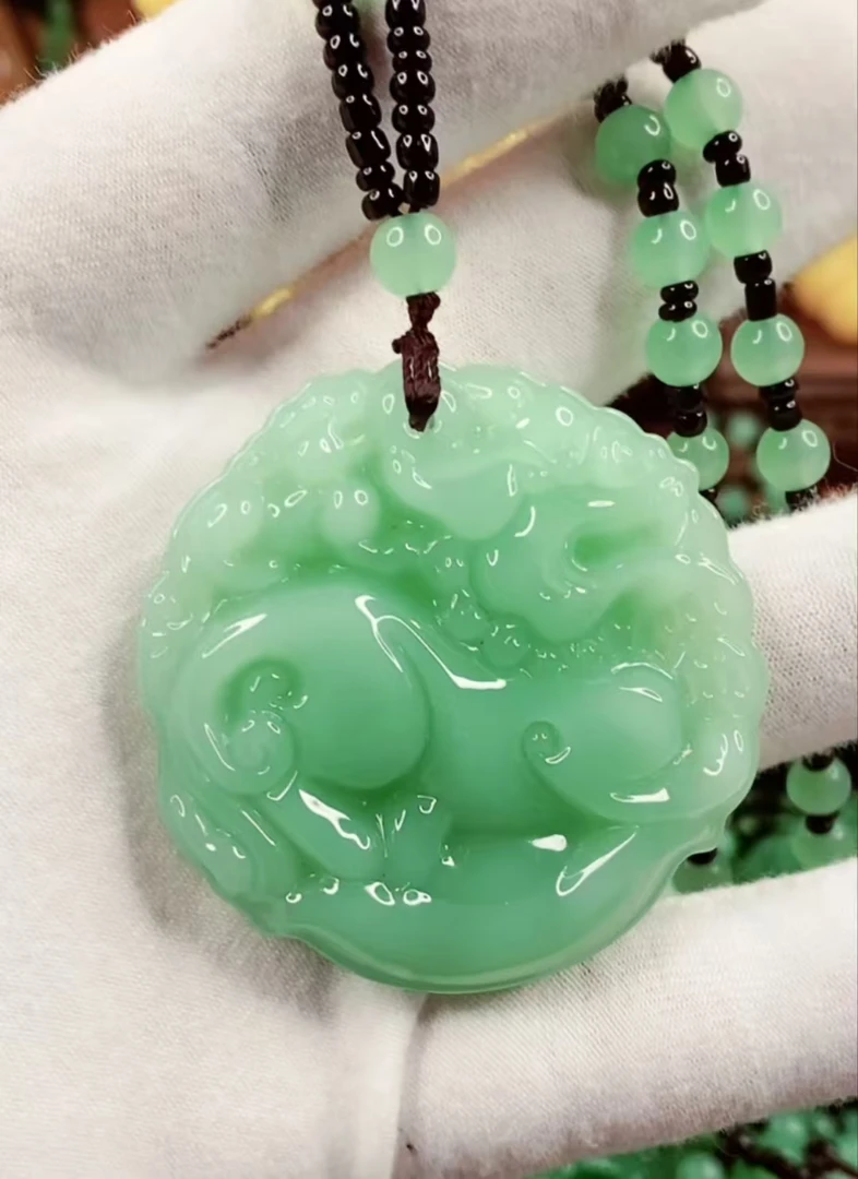 夏季新款   12.浅绿双面貔貅百搭情侣款..