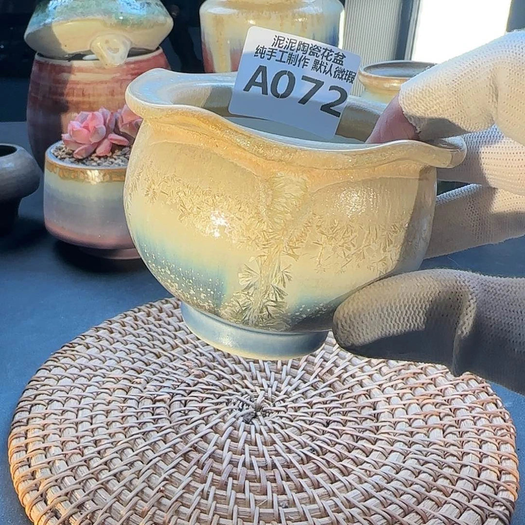 瓷片景德镇手工花盆
