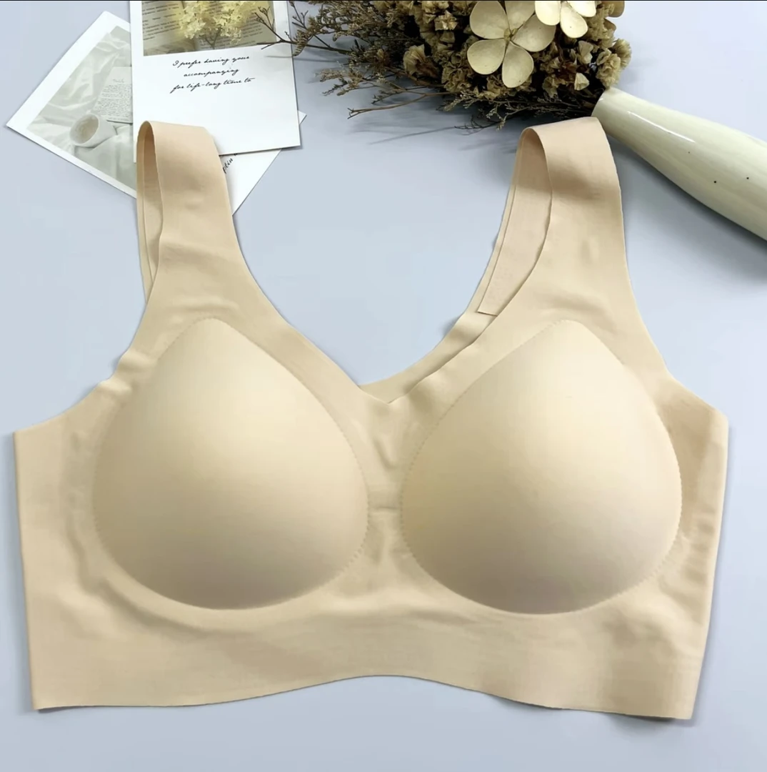 【云朵裸感美背】薄款无钢圈大胸显小收副乳无痕背心式文胸