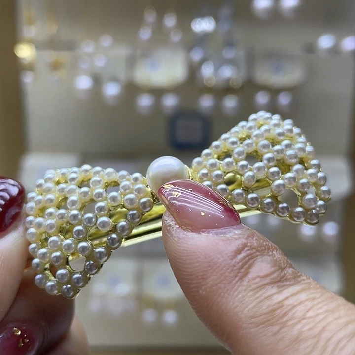 淡水珍珠发饰未镶嵌