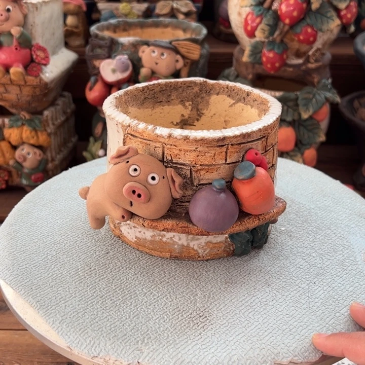 嘻哈多肉花盆百搭