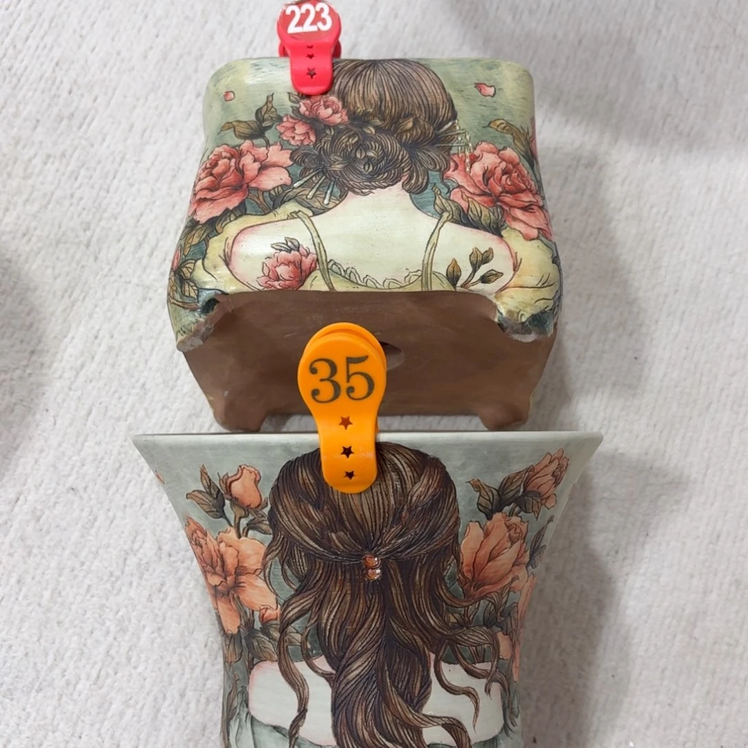 竹***，紫砂花盆陶瓷多肉花盆精品