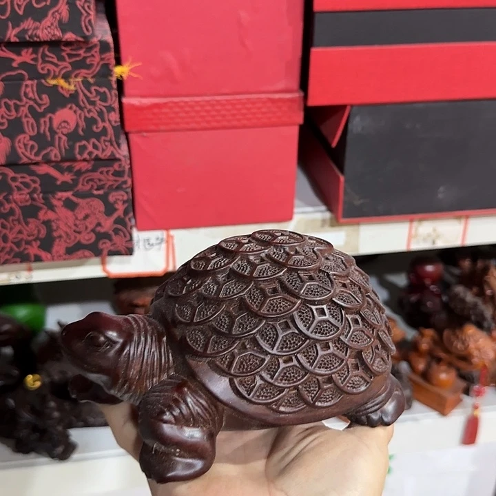 木黑檀木18金钱龟一只
