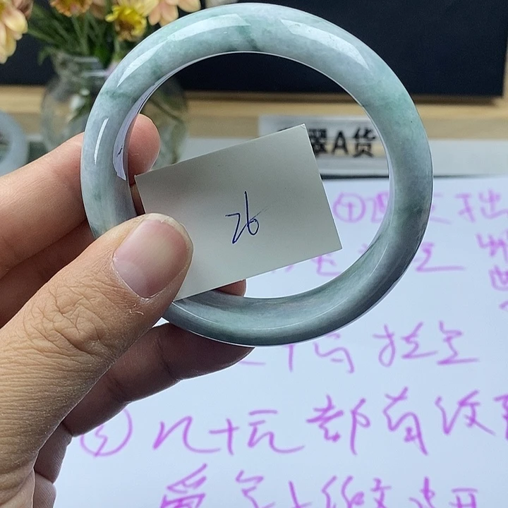 翡翠未镶嵌手镯58.5