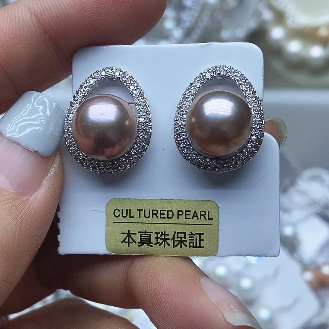 淡水珍珠耳钉未镶嵌