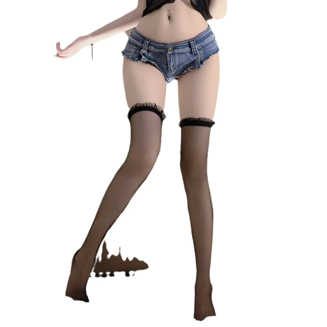 情魅丝袜女内衣女性感透视花边长筒袜诱惑过膝大腿袜高筒袜