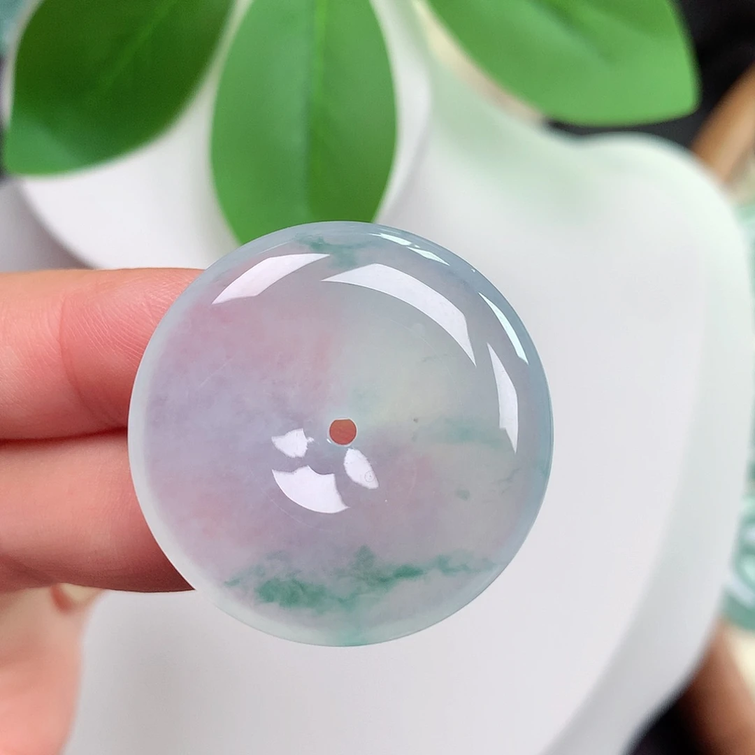 颈饰未镶嵌翡翠平安扣 31.2x6.0mm