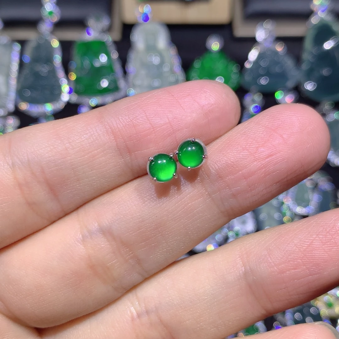 翡翠银S925镶嵌吊坠(赠链)