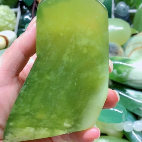 蛇纹石玉未镶嵌手把件