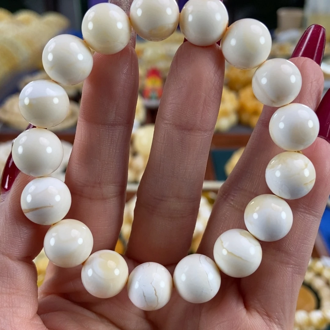 琥珀未镶嵌珠宝奇石12圆珠16.7