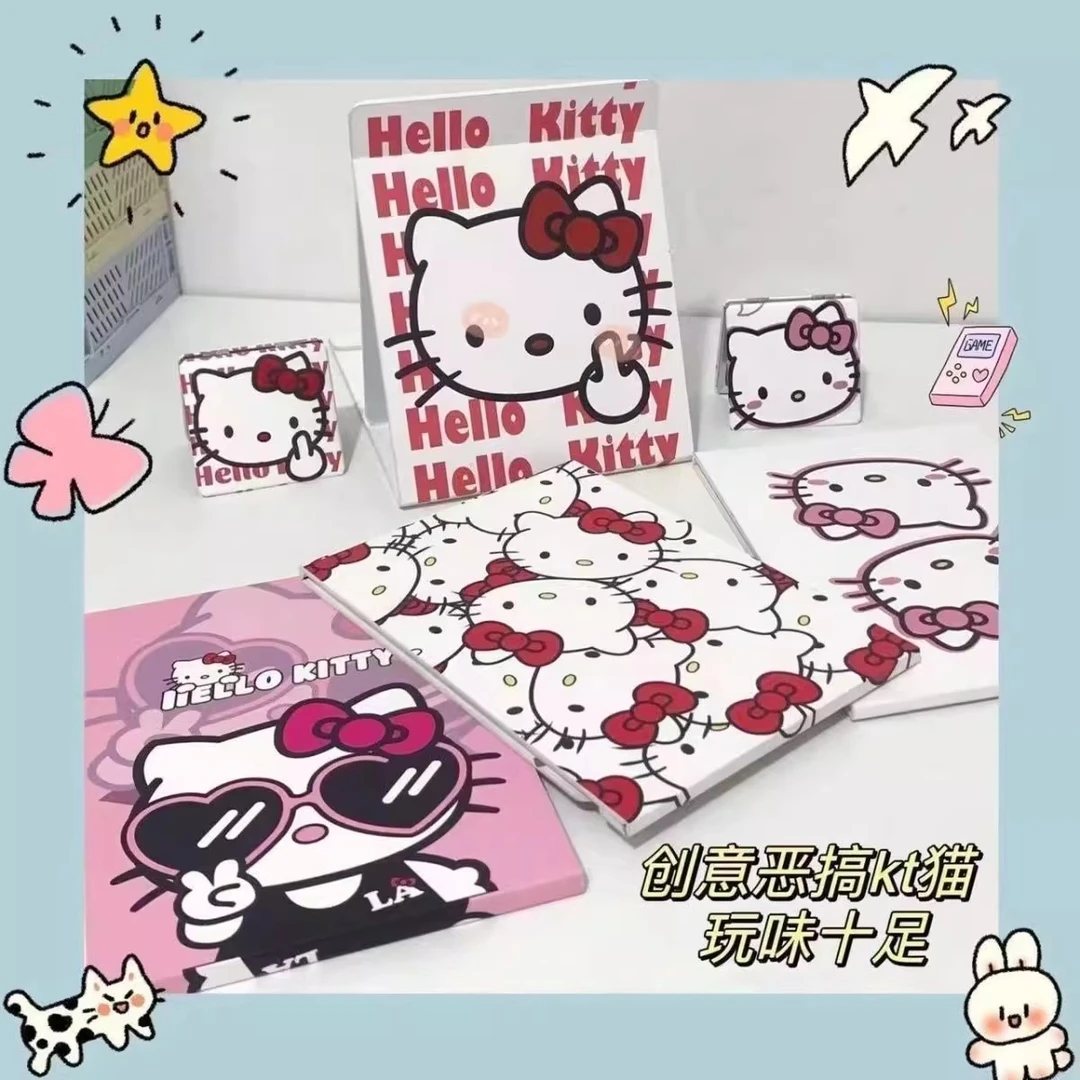 hellokitty化妆镜可爱少女心折叠镜宿舍桌面镜随身便携台式梳妆镜