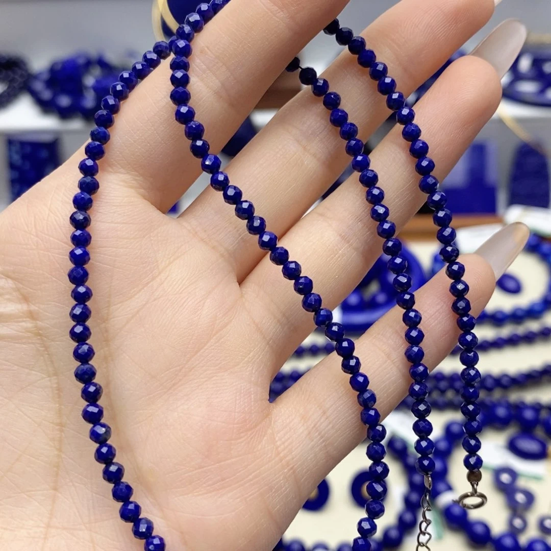 青金石未镶嵌颈饰