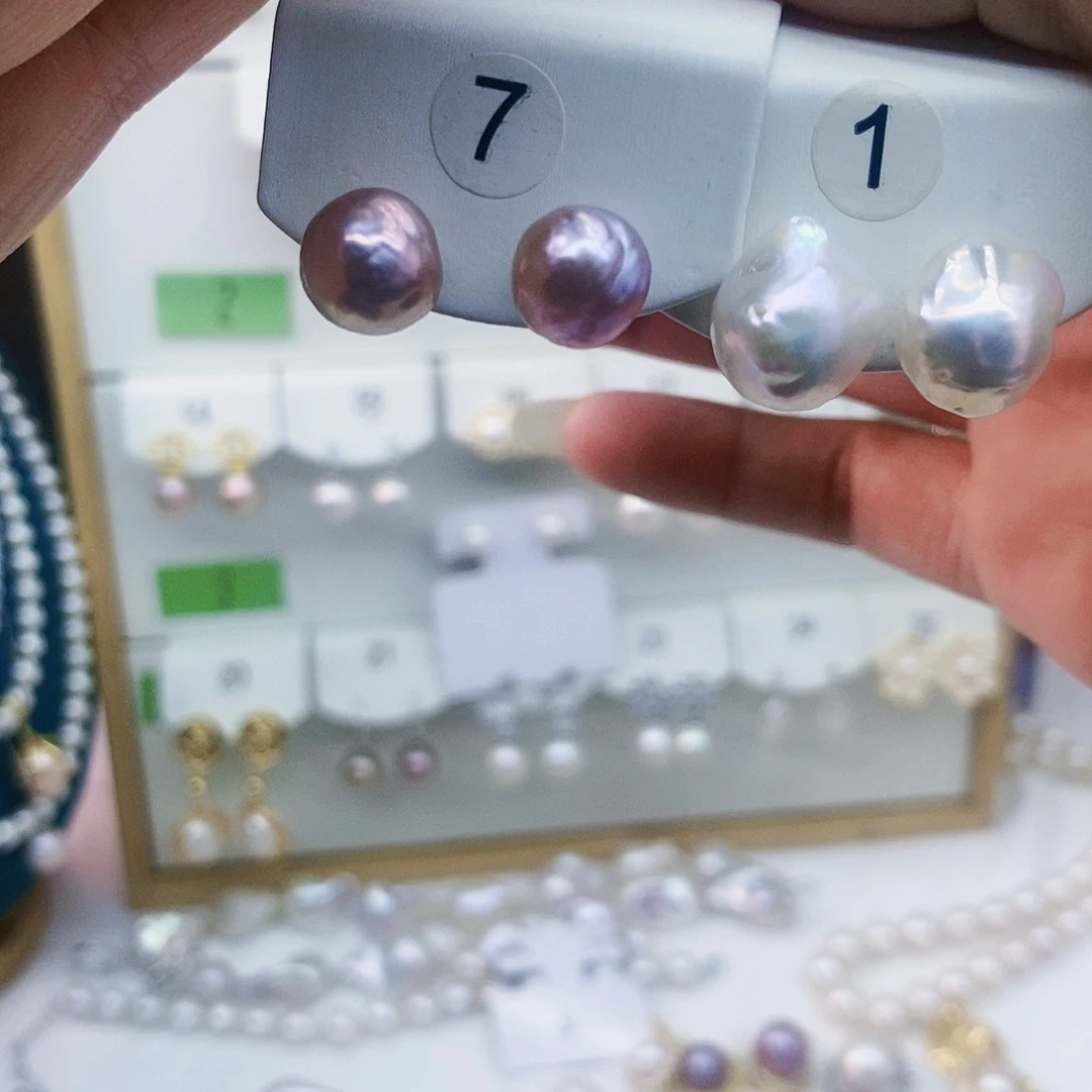 淡水珍珠耳饰未镶嵌