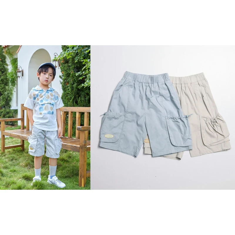 【实体品牌】夏季男中童潮流宽松梭织五分裤4212020102