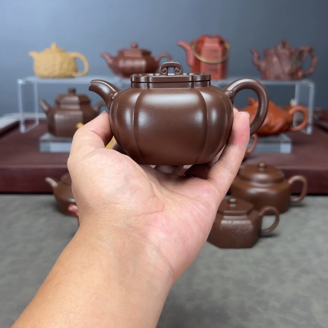 紫砂茶壶太极如意240CC紫泥
