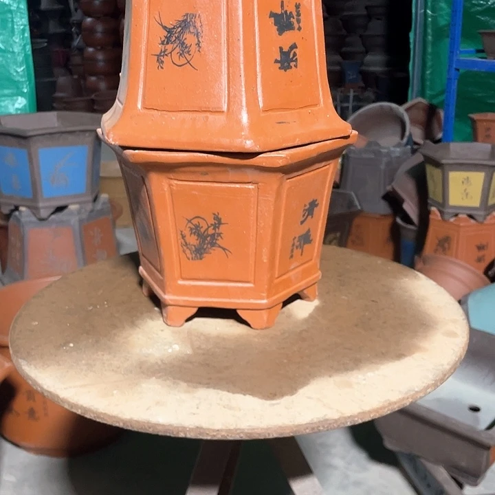 25红清雅六方X2花盆