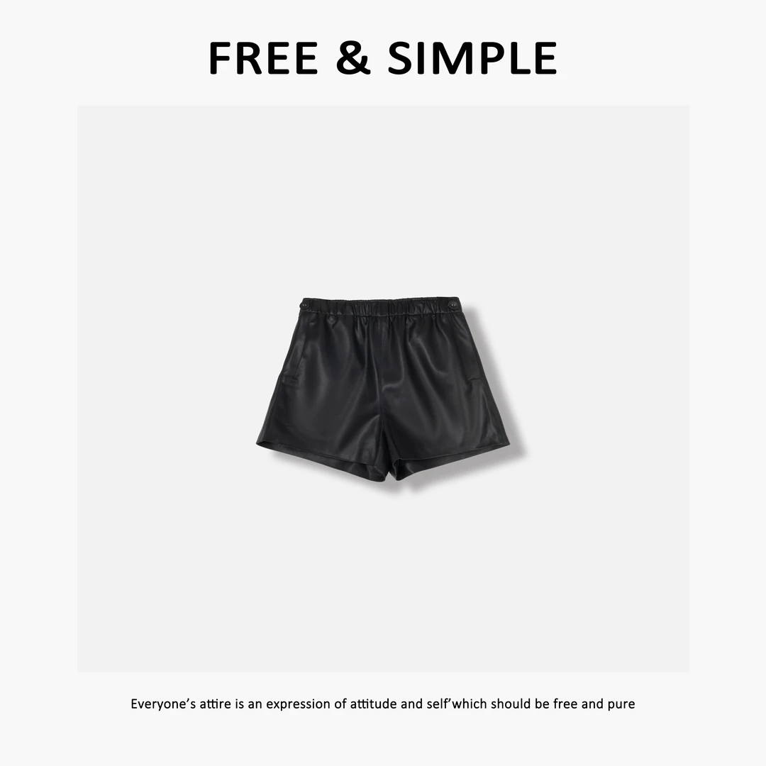 Free&Simple-‘竹竿腿’时尚极简风休闲慵懒百搭短裤-BK8650