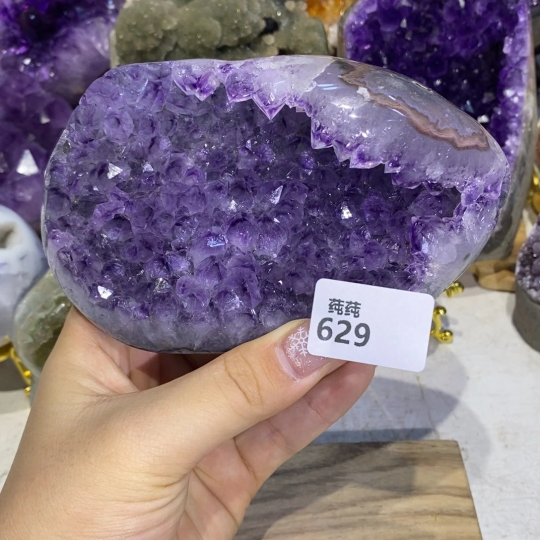 未镶嵌大型摆件（非配饰）紫晶全抛平板