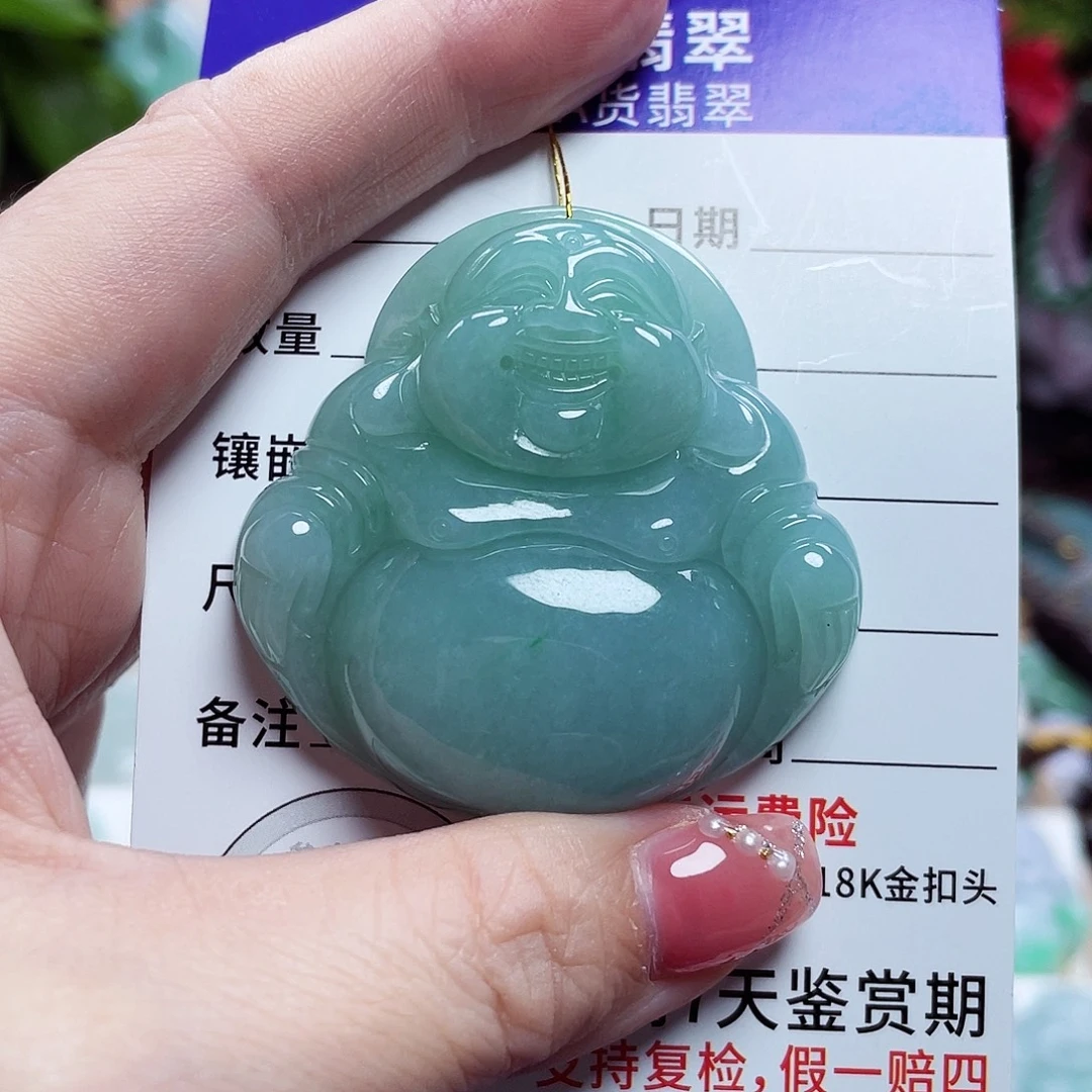 翡翠未镶嵌颈饰佛公20