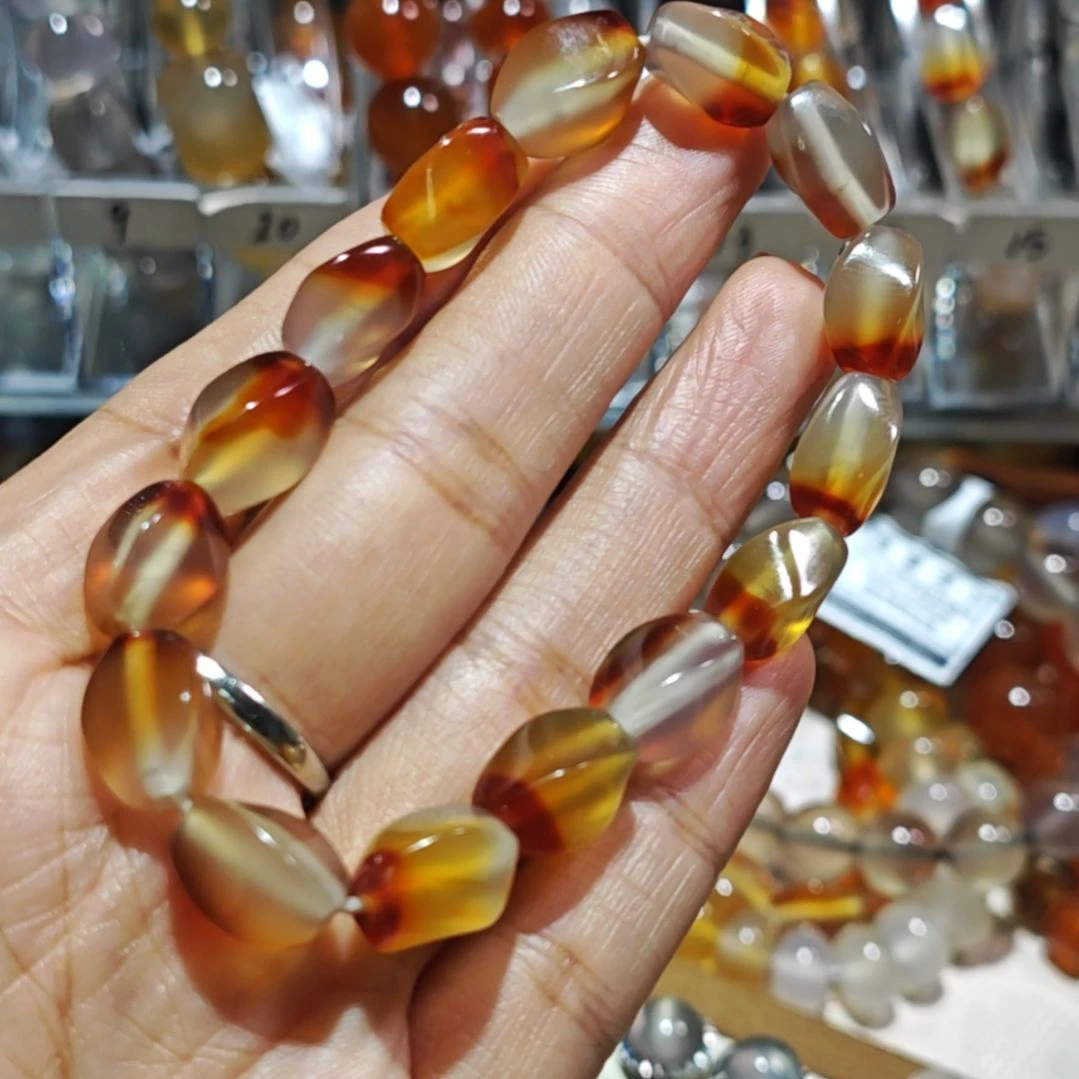 A****玛瑙/玉髓银S925镶嵌手串