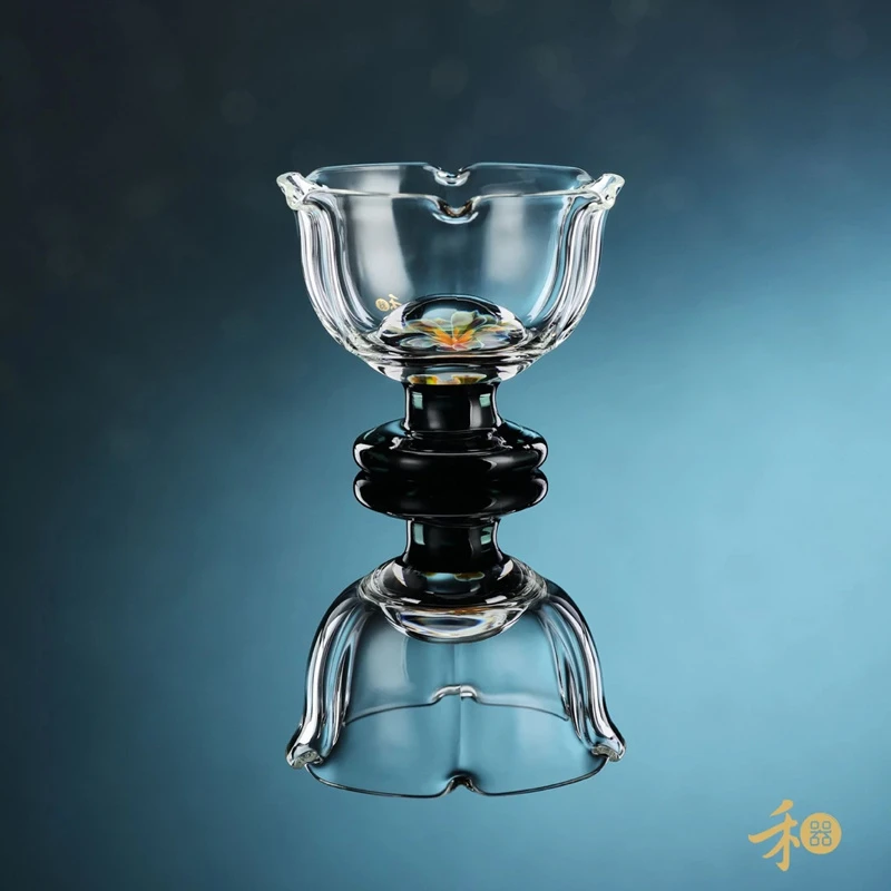 禾器/菡韵宴礼杯高硼硅玻璃茶杯大容量耐热高档主人杯金标