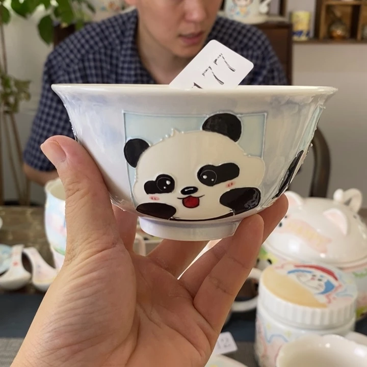 瓷片景德镇釉下彩手绘
