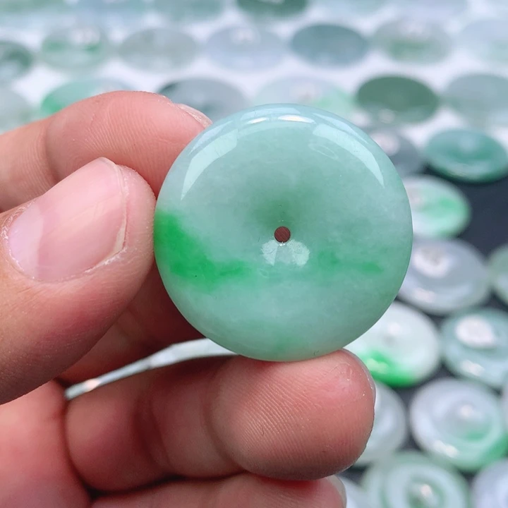 翡翠未镶嵌颈饰缅甸天然A货翡翠29.5-5.9