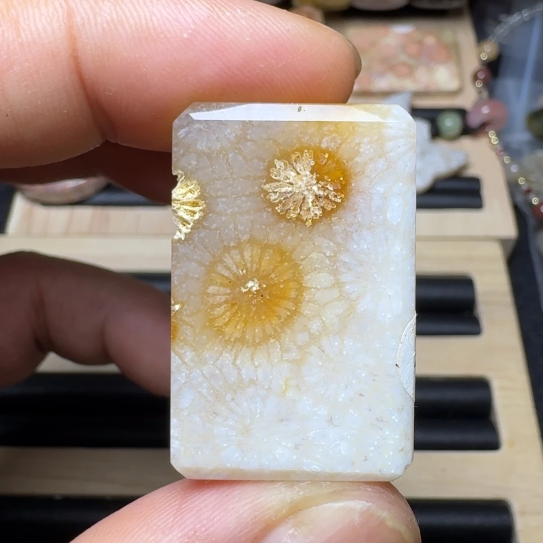 未镶嵌纯天然色有机玉石保真色硅化玉
