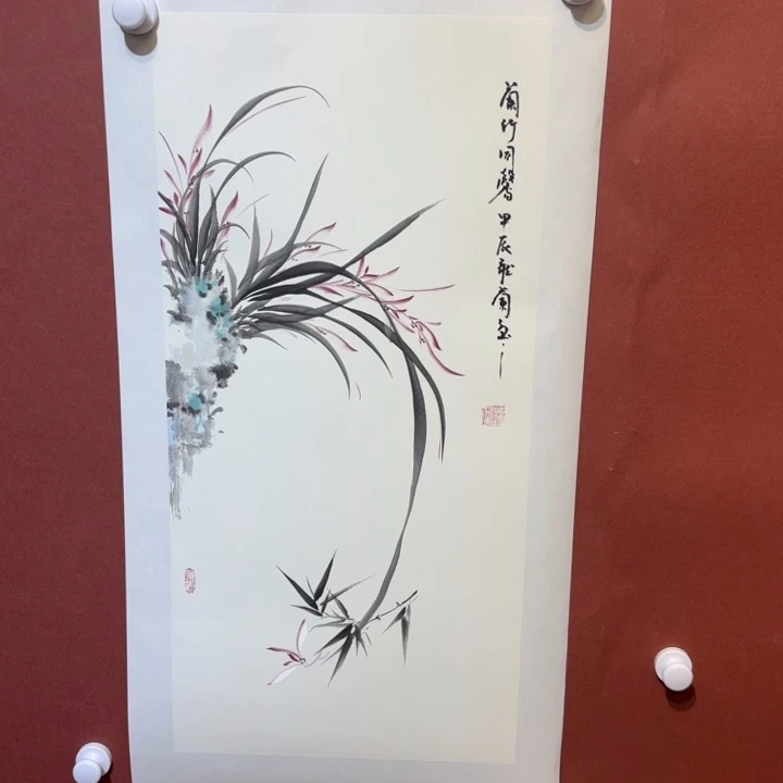 国画听兰老师花鸟