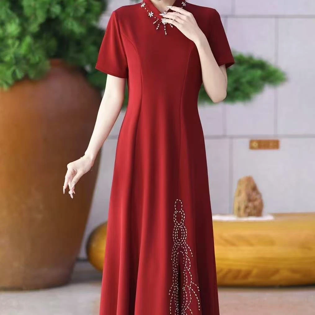 9991红色时尚连衣裙