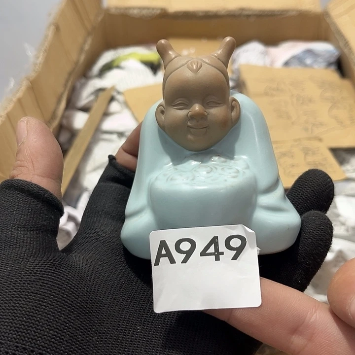 瓷片茶摆件工艺品摆件666