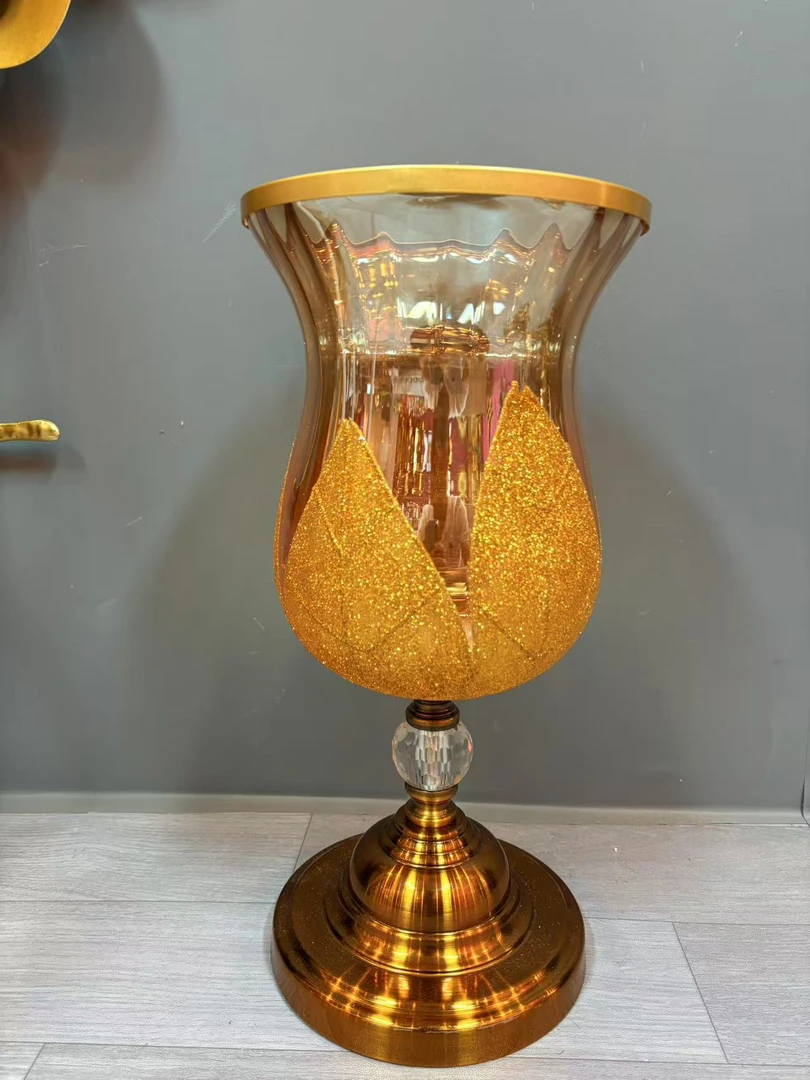 欧式中号玻璃材质轻奢欧式桌面花瓶装饰摆件