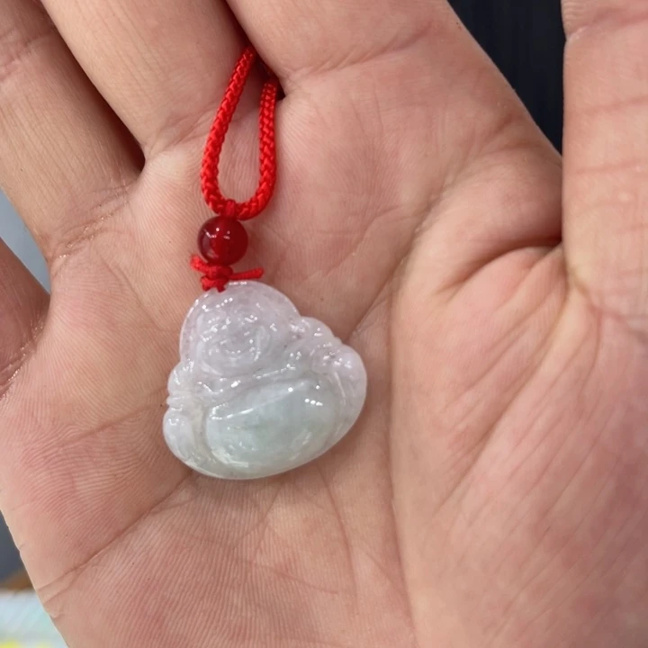 翡翠挂件未镶嵌不**往纯天然缅甸翡翠佛公