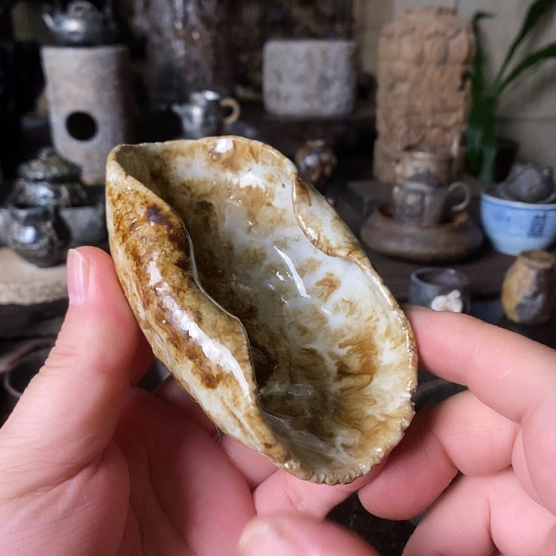 手工制作柴烧茶具