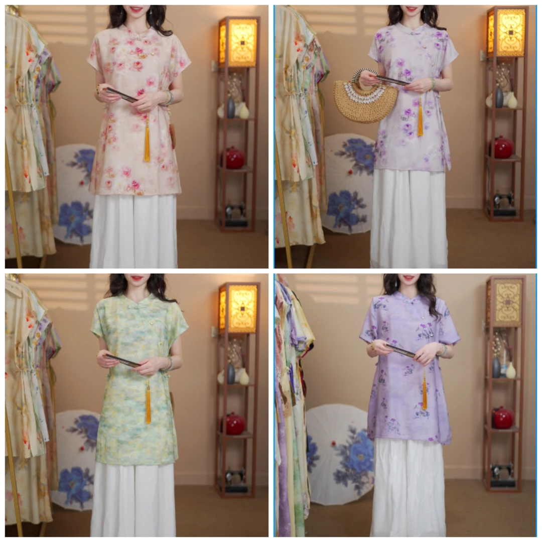 与喆原创【花系列】小衫047款国风小衫新中式百搭气质显瘦