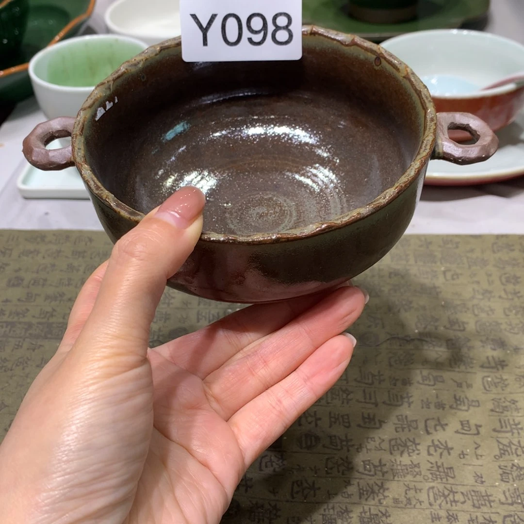 陶景德镇粗陶复古盘碗微瑕