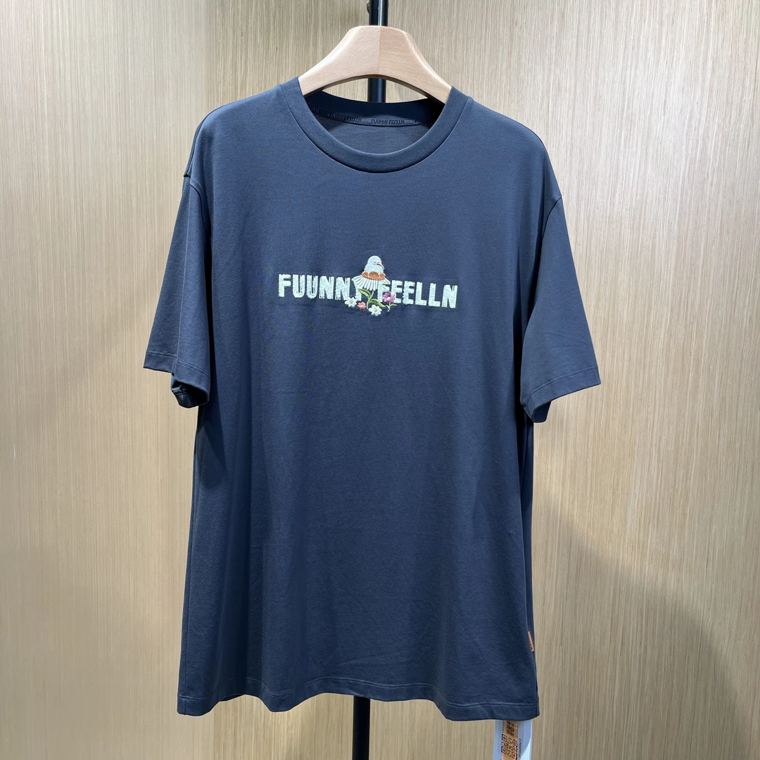 【FF】简约大码上衣圆领透气T恤