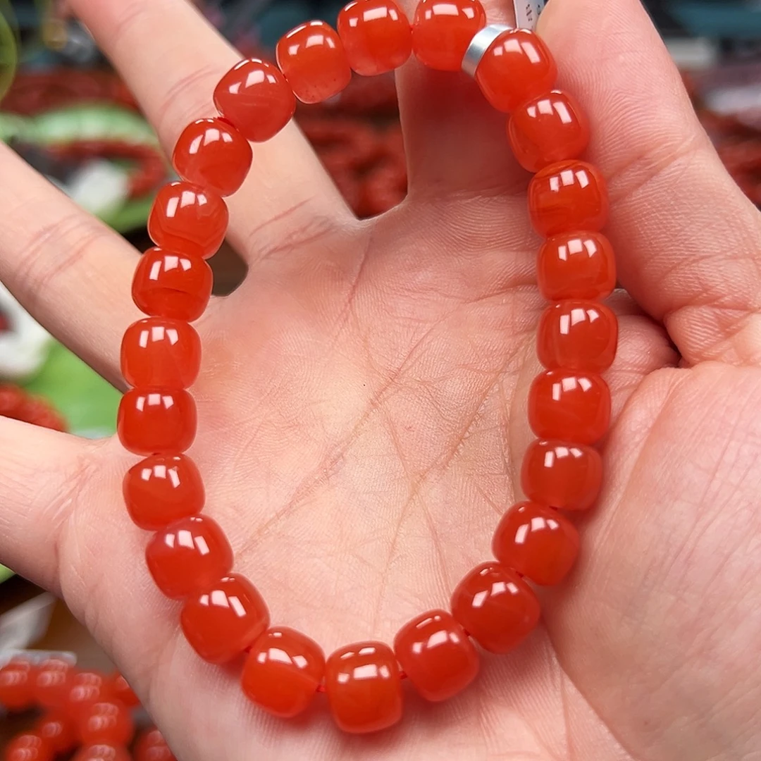 南红玛瑙未镶嵌手链