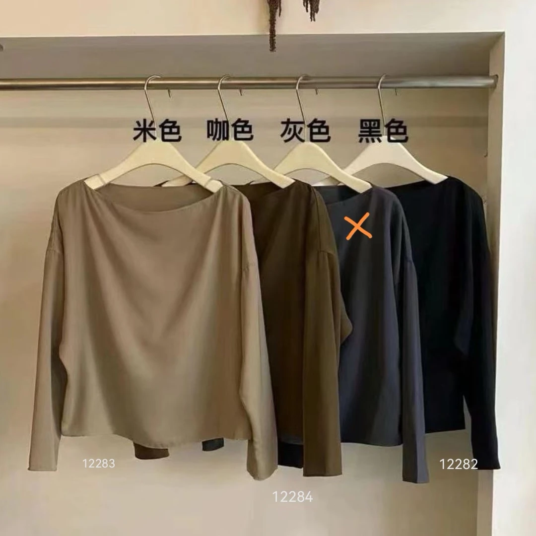 12282  SANFAN  新款一字夹净版衬衣