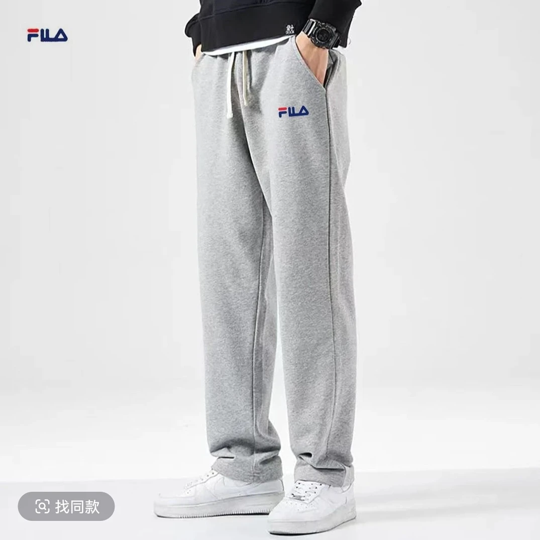 【 刺绣款 】菲Le 发原标 男女同款运动纯棉休闲直筒裤