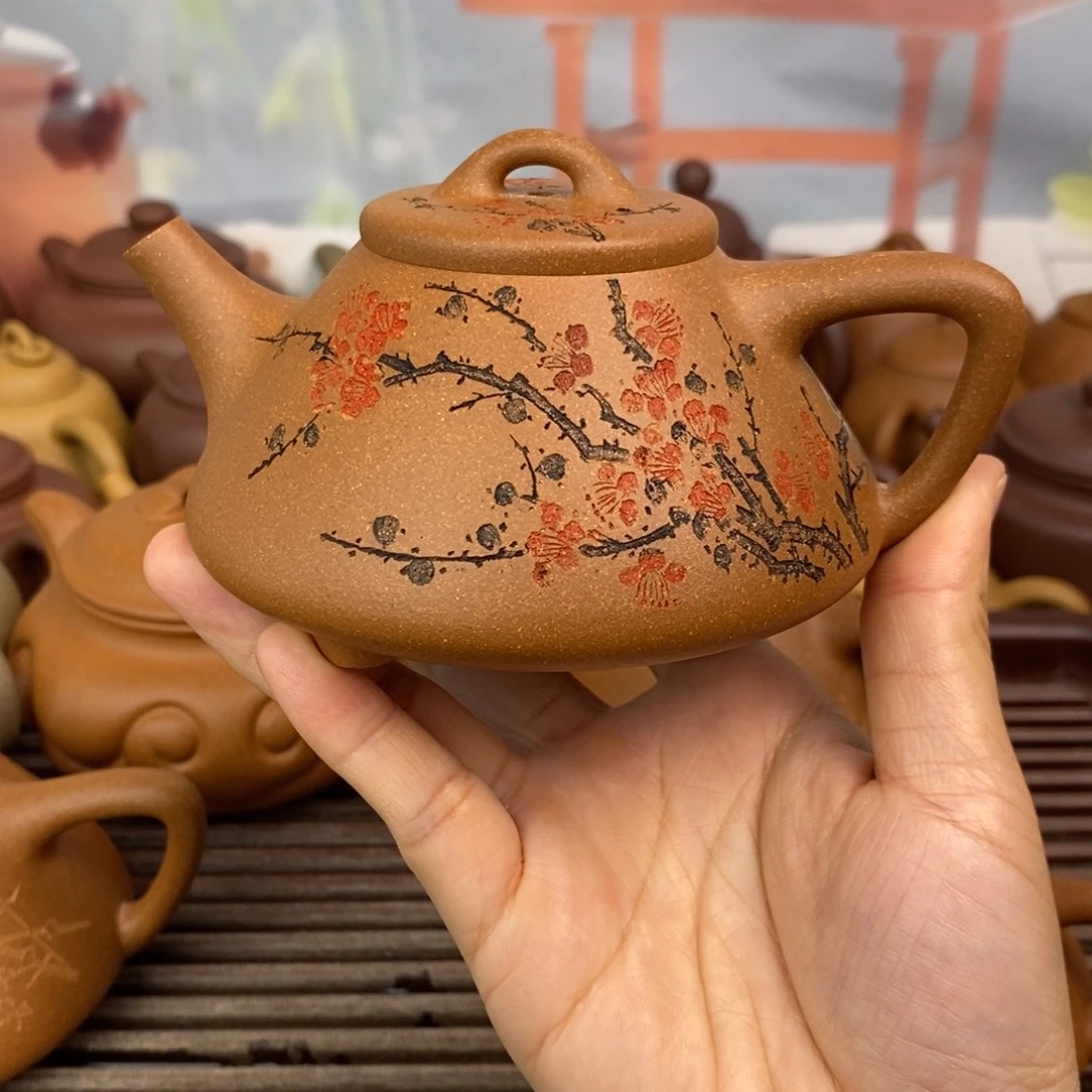 茶壶紫砂200cccc黄降坡子冶石瓢
