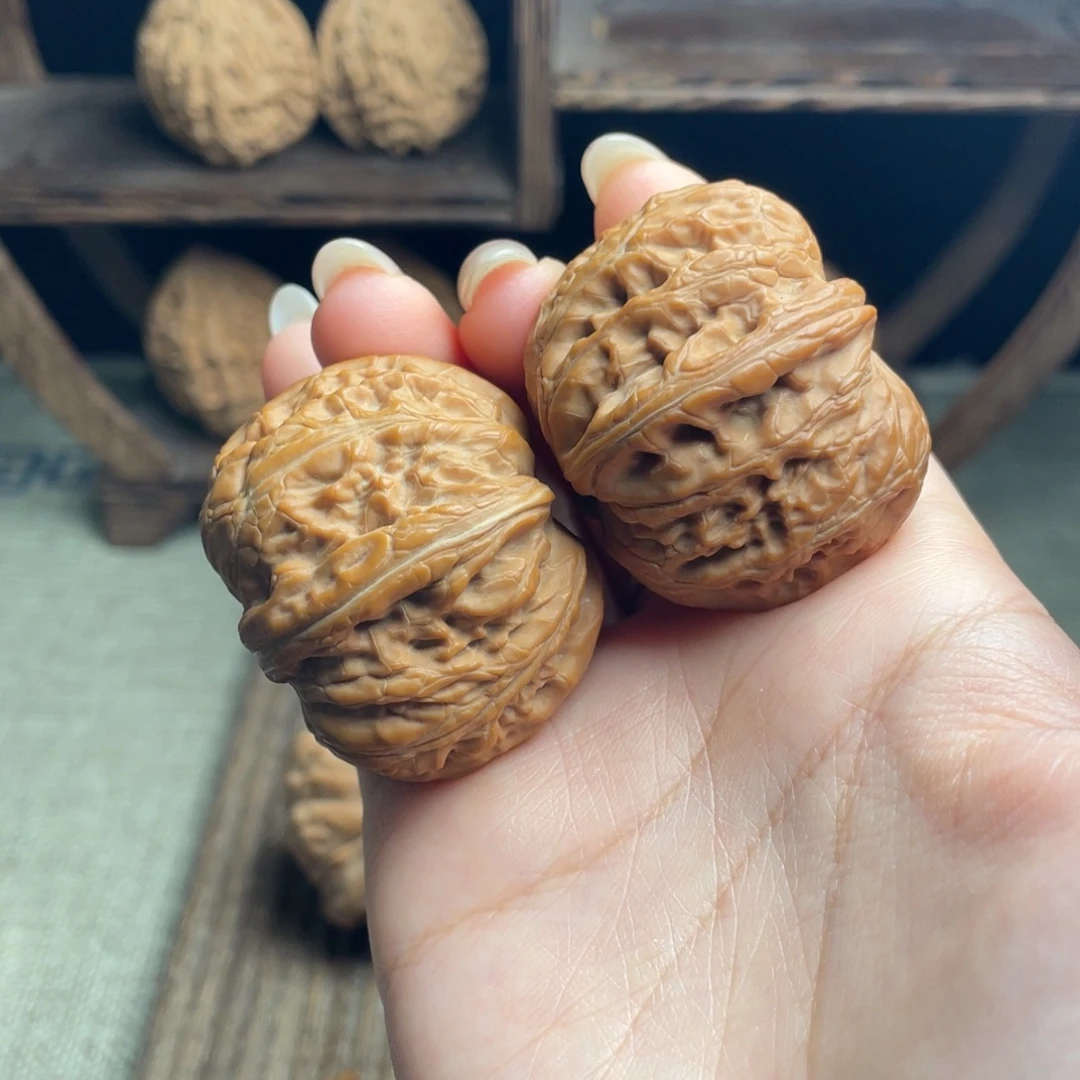 叉***全文玩核桃吊坠元宝41 全品白茬