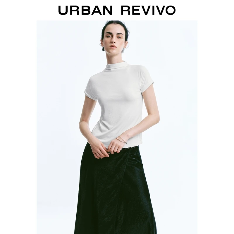 UR2025夏季新款女装CleanFit简约气质百搭纯色短袖T恤UWB450041