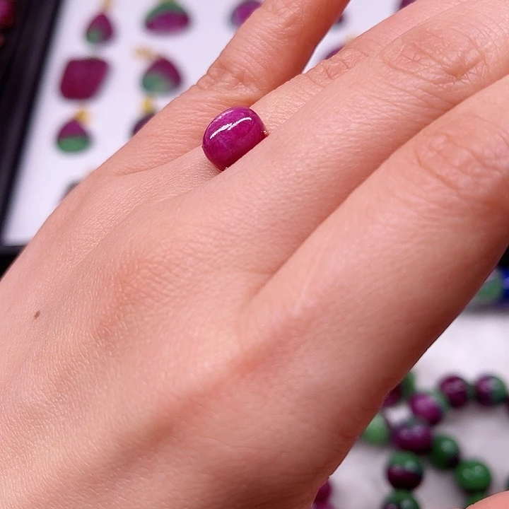 红宝石戒指银S925镶嵌