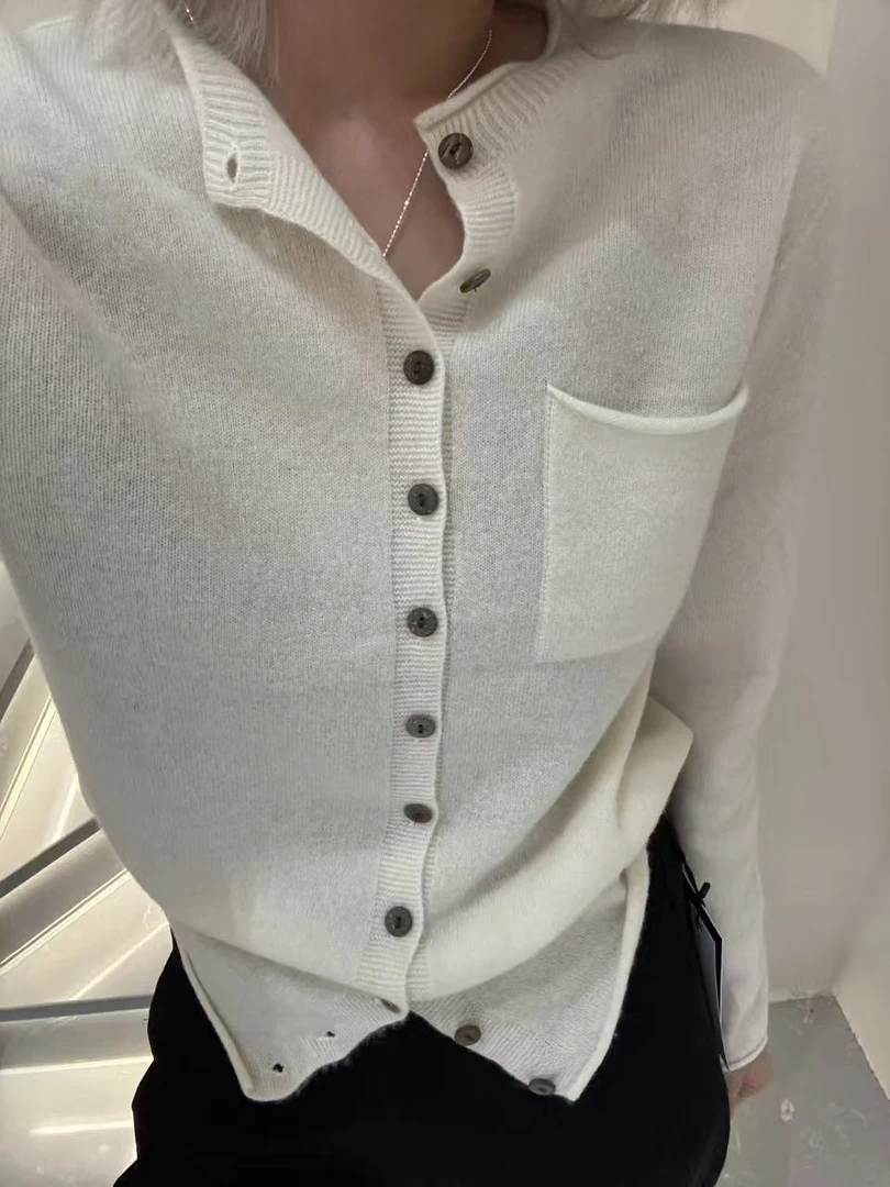 CJ一线无缝澳洲羊毛开衫外套上衣